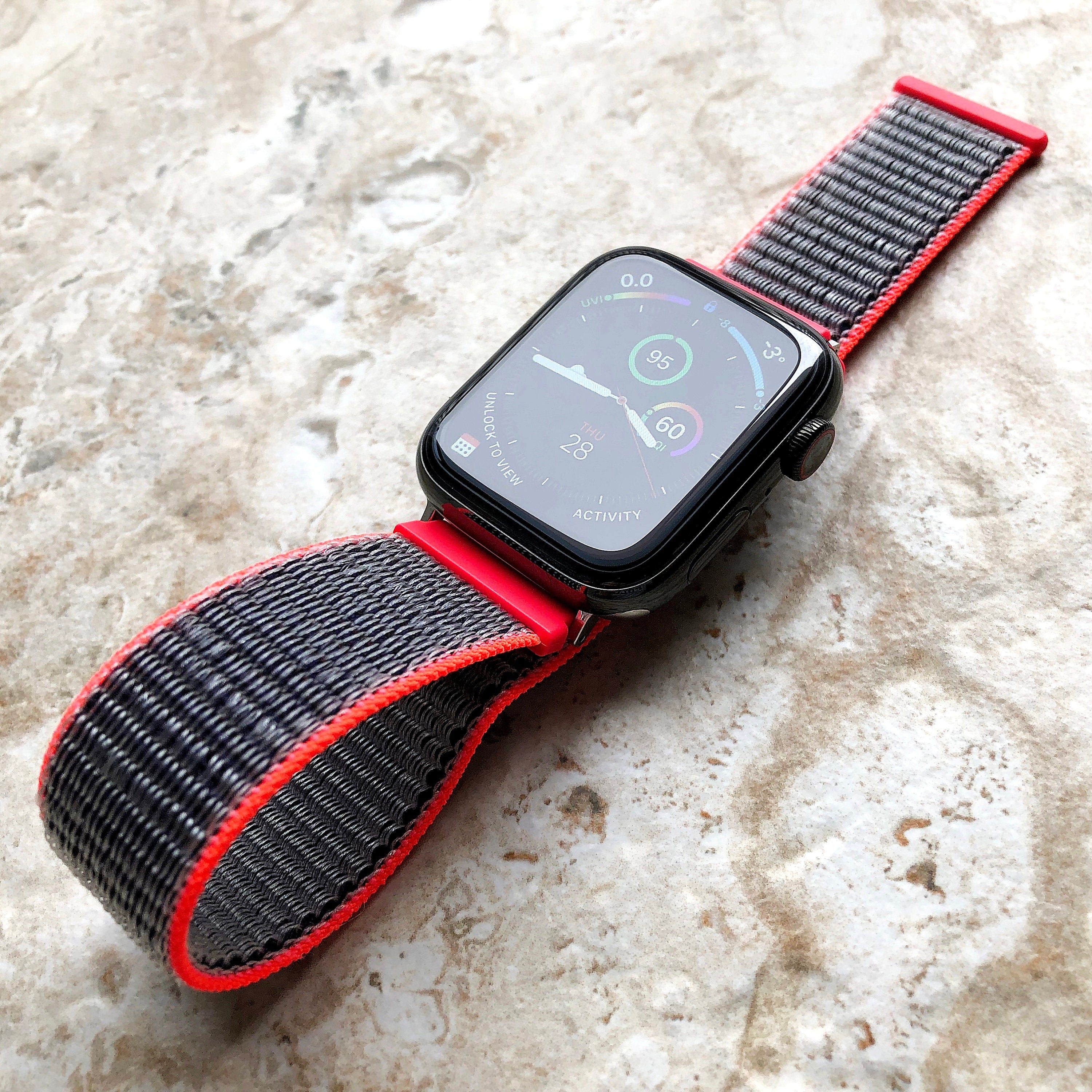 Apple Electric Pink Band Loop Hook for iWatch Ultra 2 9 8 7 SE 6 5 4 3 2 1 Series 38mm 40mm 41mm 42mm 44mm 45mm 49mm Sport Strap Nylon Weave